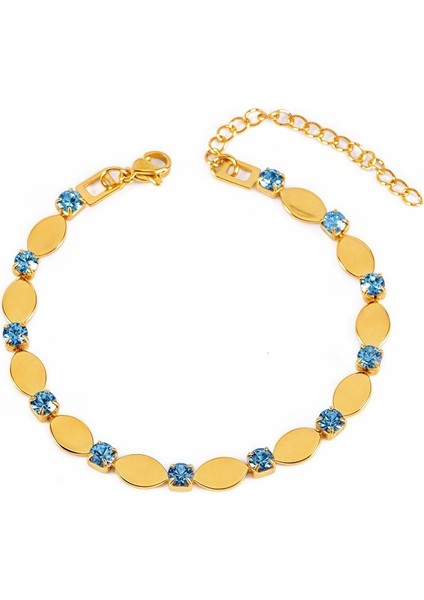 Moda Hafif Lüks Kıdemli Elmas Bilezik Duygusu El Yapımı Patchwork Aşk Oval Bilezik Paslanmaz Çelik Kadın (Yurt Dışından) modelleri