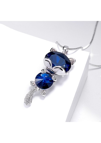 Yüzlerce Uzun Kolye Kadın Basit Moda Kitty Kristal Kolye Jumper Zinciri Giyim Aksesuarları (Yurt Dışından)