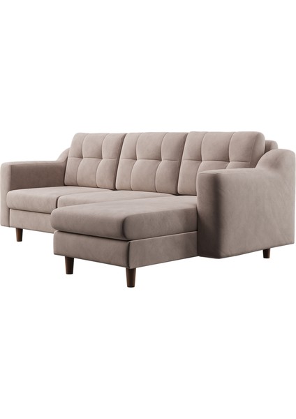 Robin Köşe Takımı - Kadife - Krem