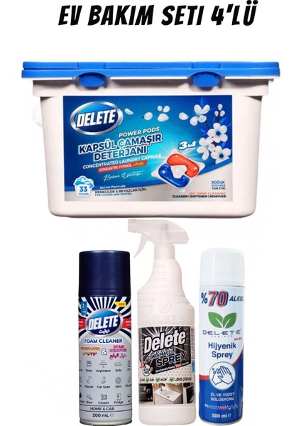 Temizlik Ürünleri Ev Bakım Seti 4'lü Sürpriz