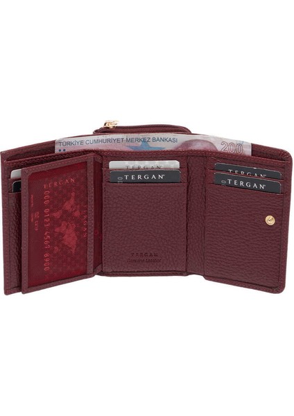 Bordo Hakiki Deri Kadın Cüzdan - S1CB00005798-U4C