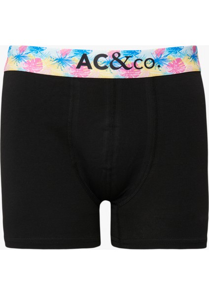 Erkek Siyah 3'lü Özel Hediye Kutulu Pamuklu Esnek Boxer Paketi fırsatları