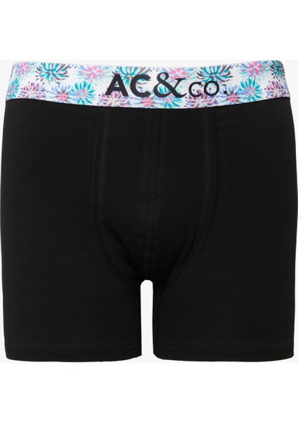 Erkek Siyah 3'lü Özel Hediye Kutulu Pamuklu Esnek Boxer Paketi