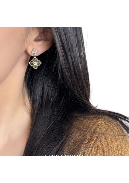 Sonbahar/kış Inci Zeytin Yeşili Dört Yapraklı Yonca Küpeleri (Yurt Dışından) fiyatları