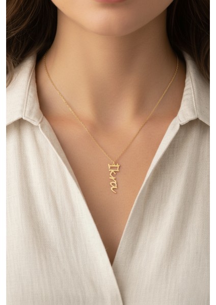 14 Ayar Altın İsim Kolye