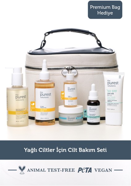 Yağlı Ciltler Için Cilt Bakım Seti