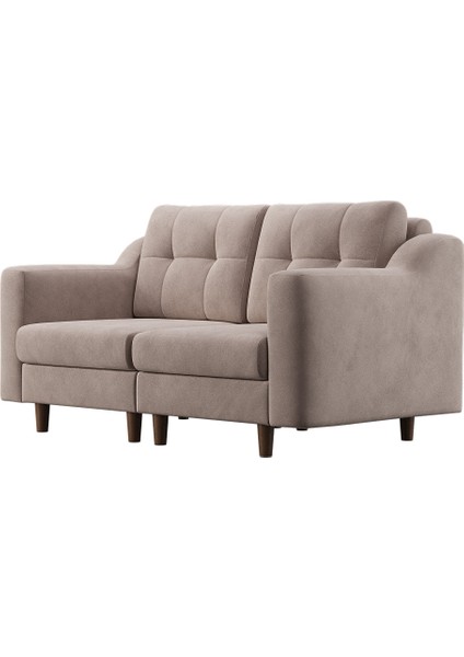 Robin Modüler Ikili Koltuk - Kadife - Krem fırsatları