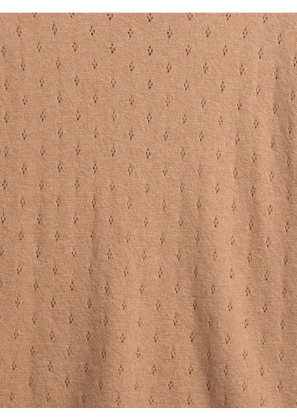 Kız Çocuk Kahverengi Cashsoft Relaxed Pointelle Kazak fiyatları