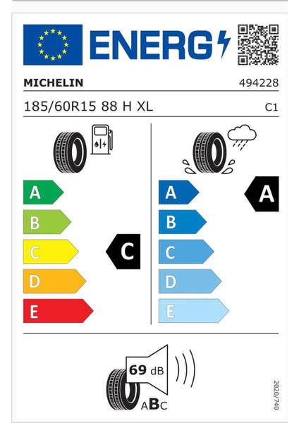 185/60 R15 88H Xl Primacy 4 Oto Yaz Lastiği ( Üretim Yılı: 2025 ) fiyatları