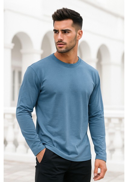 Erkek Indigo Basic Uzun Kollu Sporcu Body fiyatları