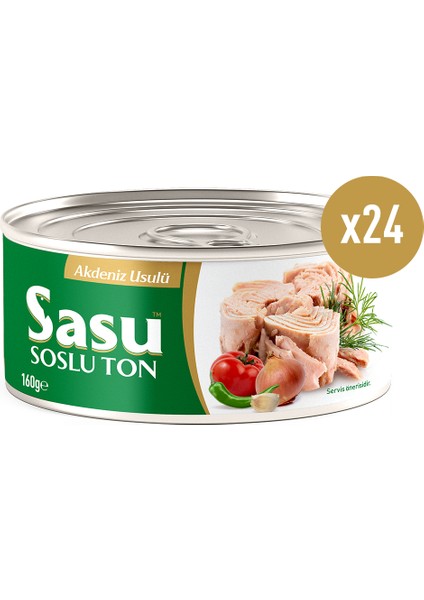 Akdeniz Usulü Ton Balığı 1 Koli 24x160 gr Bütün Dilim modelleri