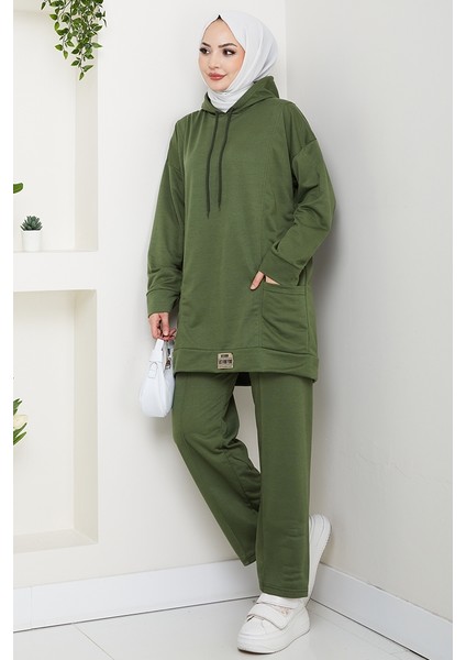 Çift Cepli Kapüşonlu Ikili Takım 1663 - Yeşil indirimleri