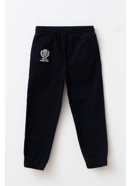 Erkek Çocuk Gabardin Jogger Pantolon Lacivert GB501