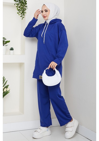 Çift Cepli Kapüşonlu Ikili Takım 1663 - Indigo indirimleri