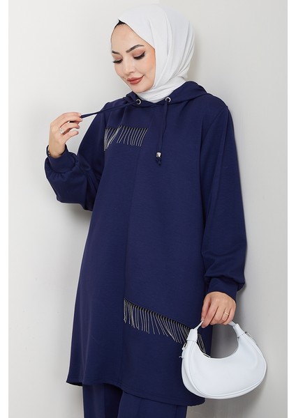 Zincir Detay Oysho Ikili Takım 1660 - Lacivert fiyatları