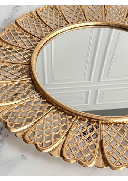 Solaris Eskitme Gold Dekoratif Duvar Aynası -60CM fiyatları