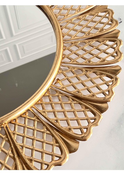Solaris Eskitme Gold Dekoratif Duvar Aynası -60CM modelleri