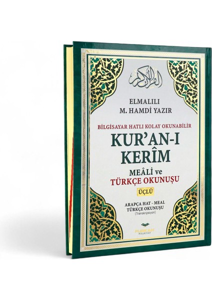 Rahle Boy Üçlü Kuranı Kerim (Arapça, Türkçe Okunuş ve Türkçe Meali) 20X28 cm Elmalılı Muhammed Hamdi fiyatları