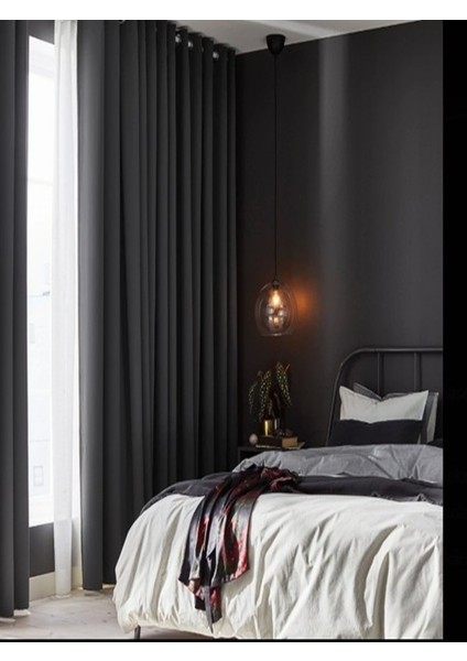 Işık Geçirmez Blackout Siyah Karartma Saten Perde fırsatları