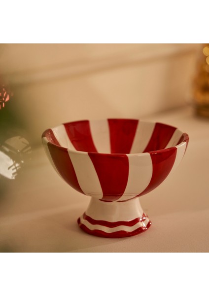 Merry Yılbaşı Seramik Sunum Kasesi Kırmızı (17,5x11,5 cm) modelleri