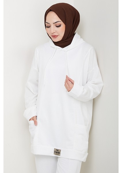 Çift Cepli Kapüşonlu Ikili Takım 1663 - Beyaz fiyatları