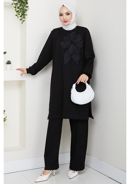 Çiçek Detay Oysho Ikili Takım 1662 - Siyah modelleri