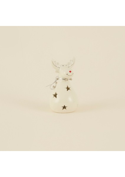 New Year Yılbaşı Yıldız Yansımalı Ledli Geyik Dekoratif Obe 7X7X13 cm fiyatları