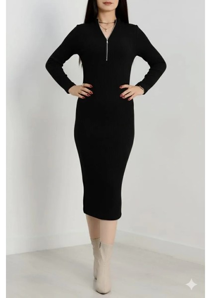 Şardonlu Fitilli Fermuarlı Kışlık/bahar Elbisesi fiyatları