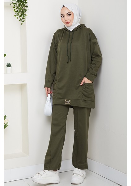 Çift Cepli Kapüşonlu Ikili Takım 1663 - Haki modelleri