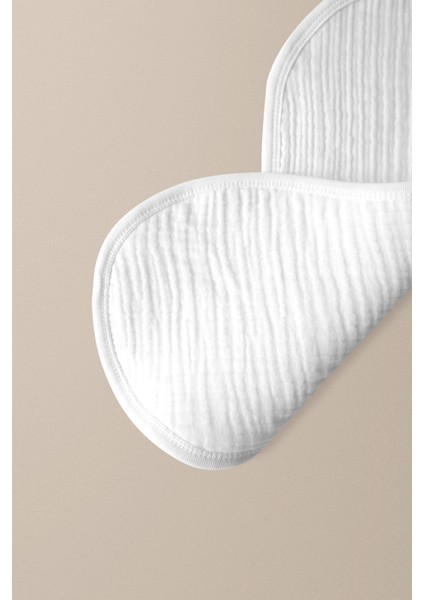 8 Katlı Müslin Bebek Omuz Mendili - %100 Pamuk - 4'lü Paket - Omuz Örtüsü -Ekru Renk indirimleri