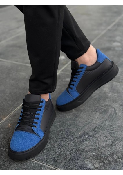 Techmrt KB-X46 Kuback Siyah Sax Mavi Yüksek Siyah Taban Günlük Spor Ayakkabı (Numara: 44) fiyatları