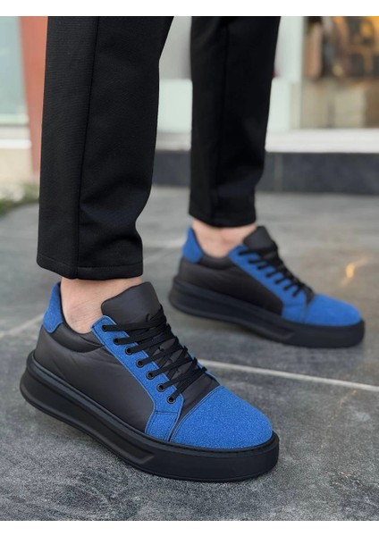 Techmrt KB-X46 Kuback Siyah Sax Mavi Yüksek Siyah Taban Günlük Spor Ayakkabı (Numara: 44) modelleri