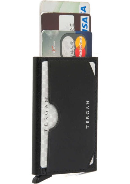 Siyah Hakiki Deri Unisex Kredi Kartlık - S1KK00000260-B06