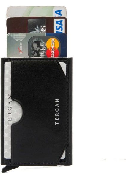Siyah Hakiki Deri Unisex Kredi Kartlık - S1KK00000260-B06