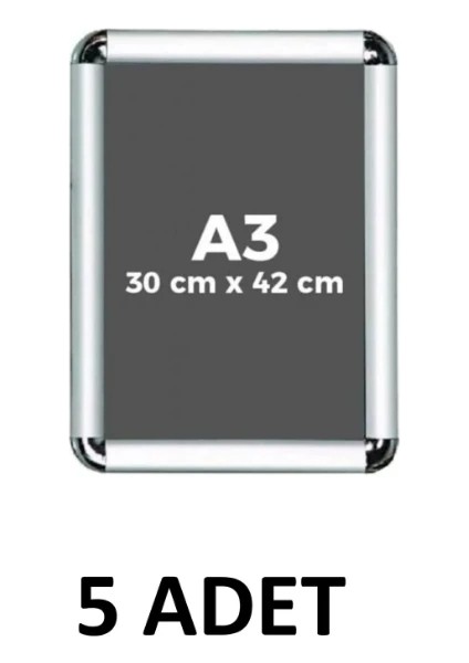 5 Adet A3 Eko Seri Çerçeve Rondo Köşe Aç Kapa Açılır Kapanır