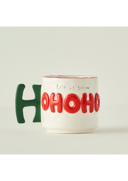 HoHoHo Yılbaşı Stoneware Kupa (360 cc)