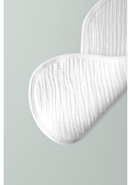 8 Katlı Müslin Bebek Omuz Mendili - %100 Pamuk - 2'li Paket - Omuz Örtüsü -Ekru Renk