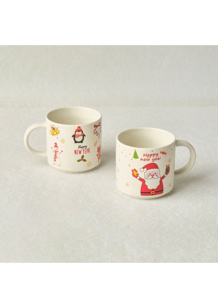 Karaca New Year Yılbaşı Puffy 2 Kişilik Kulaklıklı Kupa Seti fiyatları