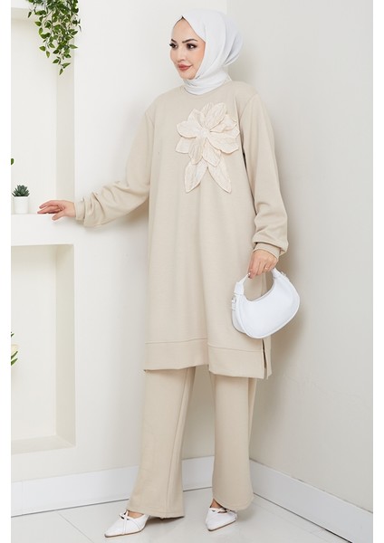 Çiçek Detay Oysho Ikili Takım 1662 - Bej indirimleri