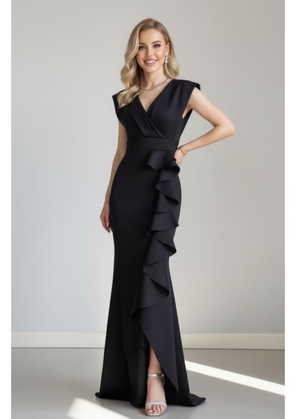 Kruvaze Yaka Abiye Özel Gün Nikah Elbisesi fiyatları