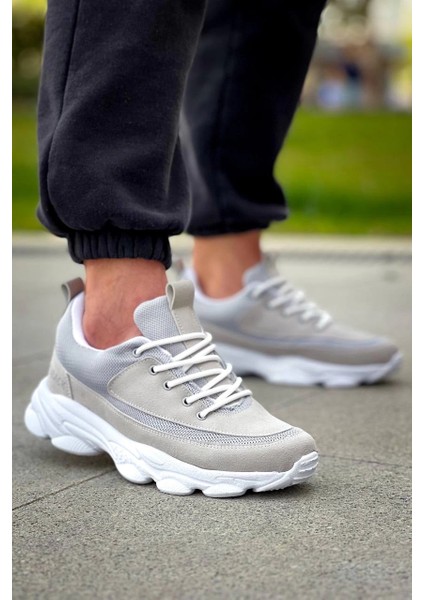 Techmrt KB-707 Kuback Taş Süet Yüksek Taban Bağcıklı Günlük Erkek Ayakkabı (Numara: 41)