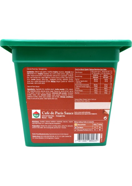 Hügli Cafe De Paris Sos Macun 1,54 kg fiyatları