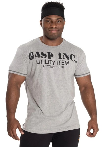 Basic Utility Tee, Grey Melange