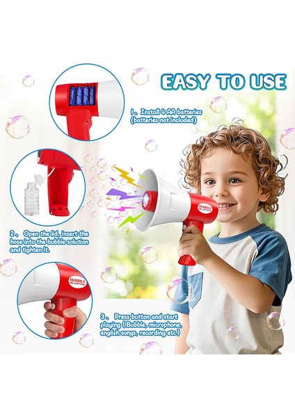 Köpük Atan Ses Kayıtlı Megafon Mavi 44324G fırsatları