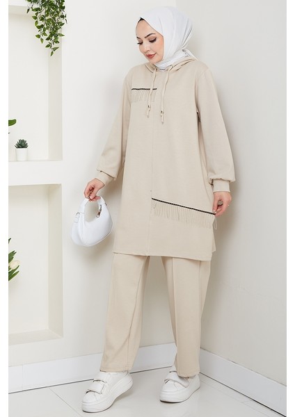 Zincir Detay Oysho Ikili Takım 1660 - Bej