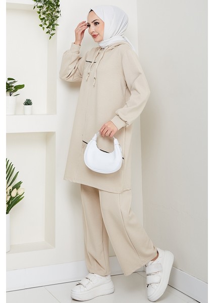 Zincir Detay Oysho Ikili Takım 1660 - Bej modelleri