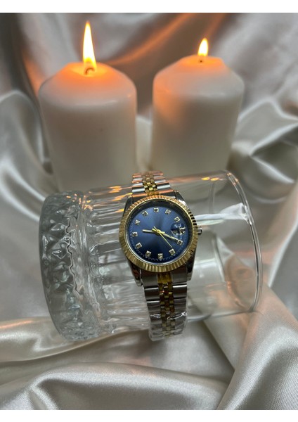 Kadın Çelik Gümüş Gri-Gold Kol Saati fiyatları