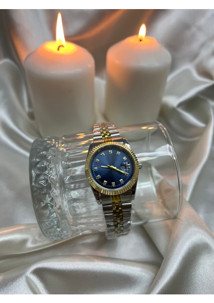Kadın Çelik Gümüş Gri-Gold Kol Saati modelleri