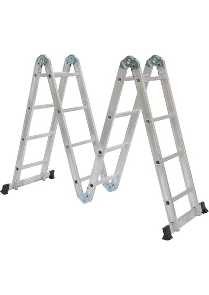 4,7 m 16 Basamak 1,2 mm Alüminyum Katlanır Çok Amaçlı Akrobat Merdiven