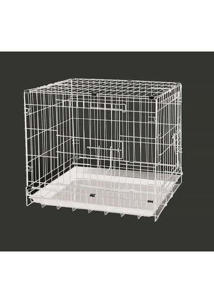 Techmrt Dayang Köpek Kafesi Beyaz 61X44X50